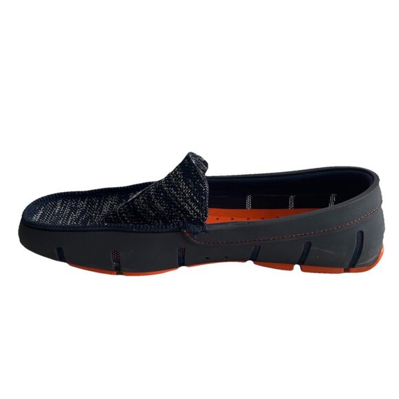 SWIMS x Psycho Bunny Men\'s Blue Breeze Wave Penny Loafer Shoes USA 13